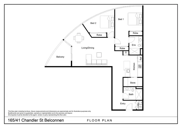 Floorplan of Homely apartment listing, 165/41 Chandler Street, Belconnen ACT 2617