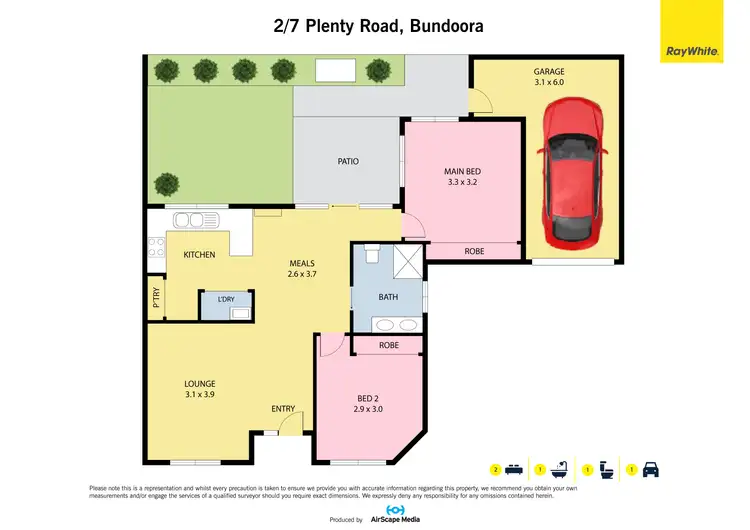 Floorplan of Homely unit listing, 2/7 Plenty Road, Bundoora VIC 3083