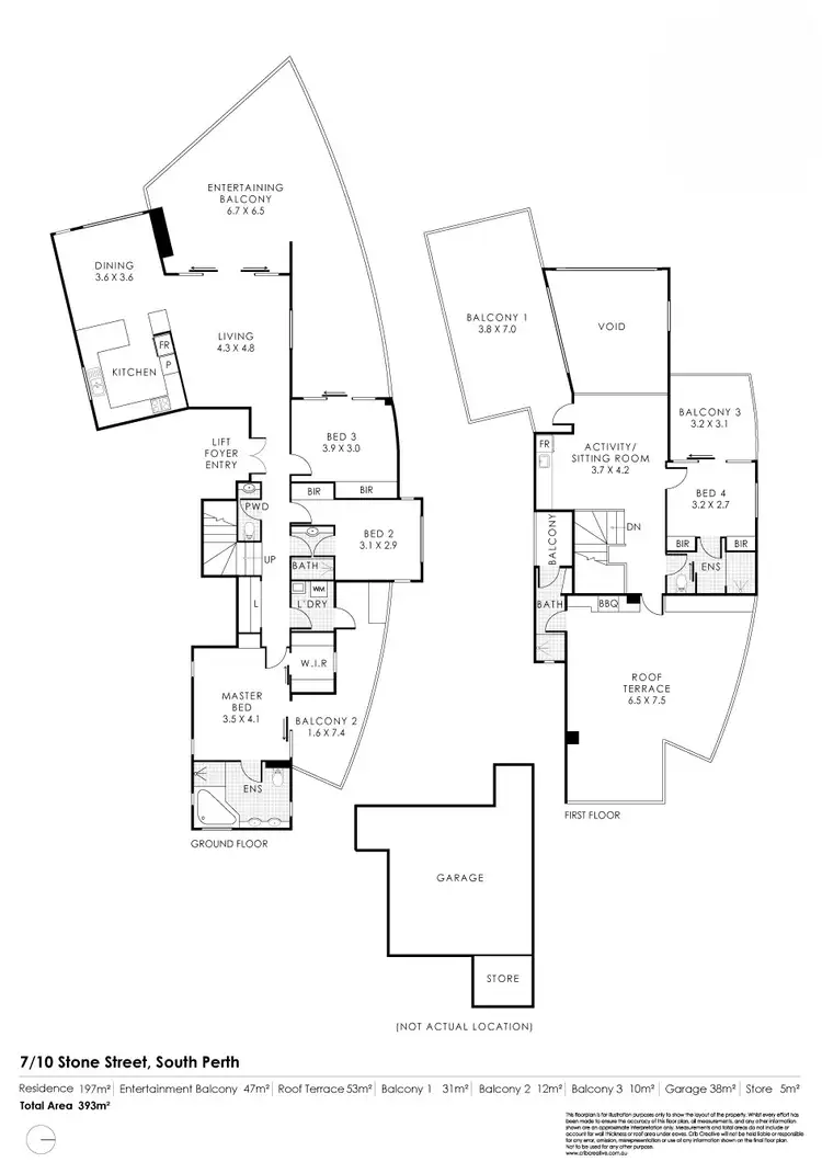 Floorplan of Homely apartment listing, 7/10 Stone Street, South Perth WA 6151