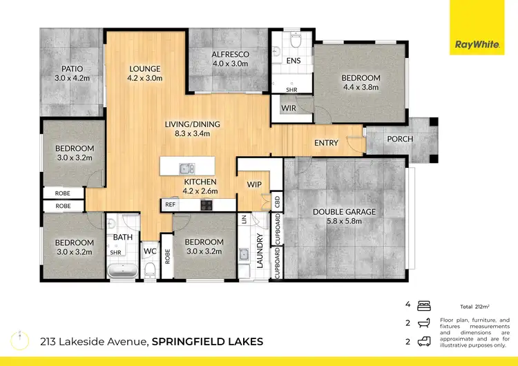 Floorplan of Homely house listing, 213 Lakeside Avenue, Springfield Lakes QLD 4300