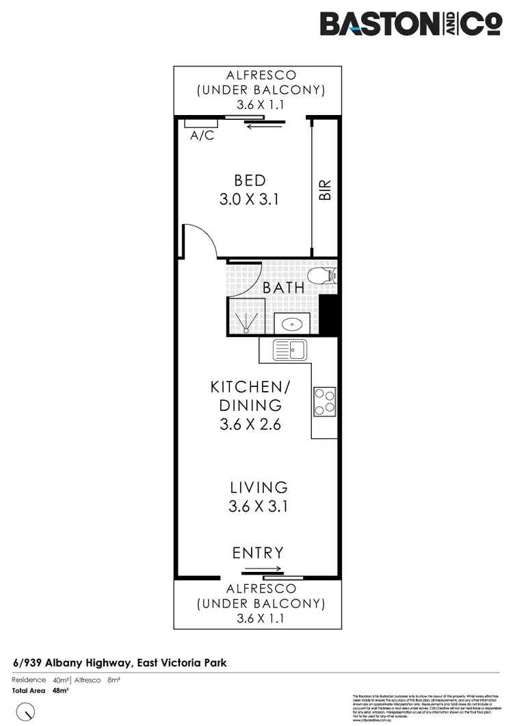 Floorplan of Homely apartment listing, 6/939 Albany Highway, East Victoria Park WA 6101