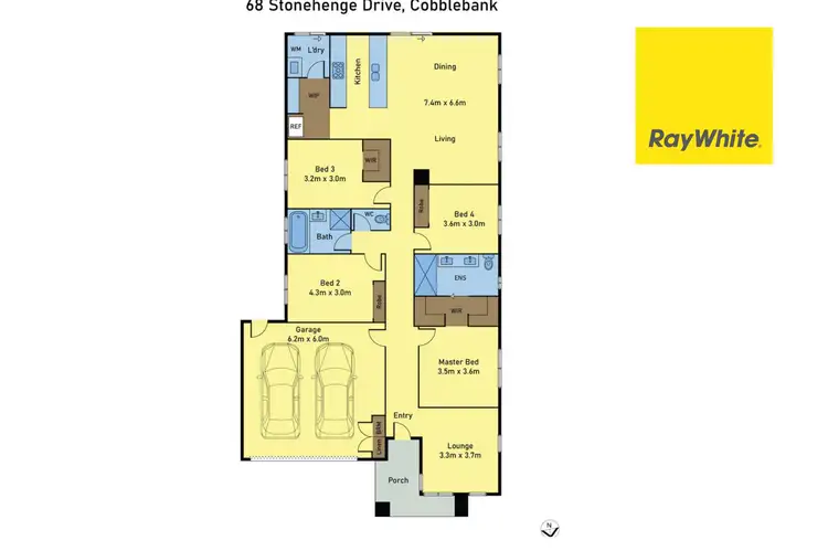 Floorplan of Homely house listing, 68 Stonehenge Drive, Cobblebank VIC 3338