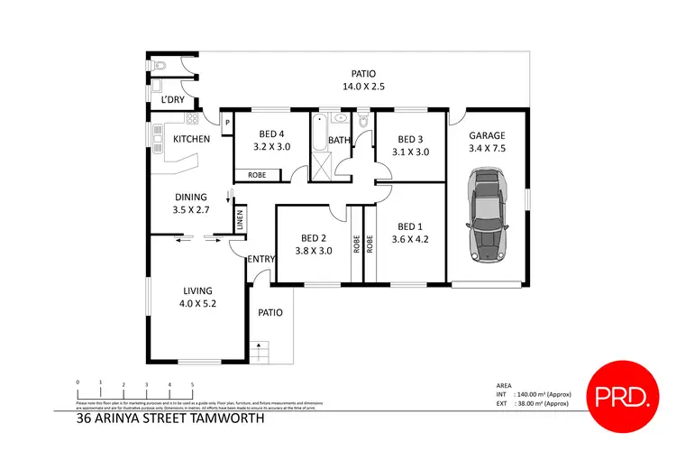 Floorplan of Homely house listing, 36 Arinya Street, Tamworth NSW 2340