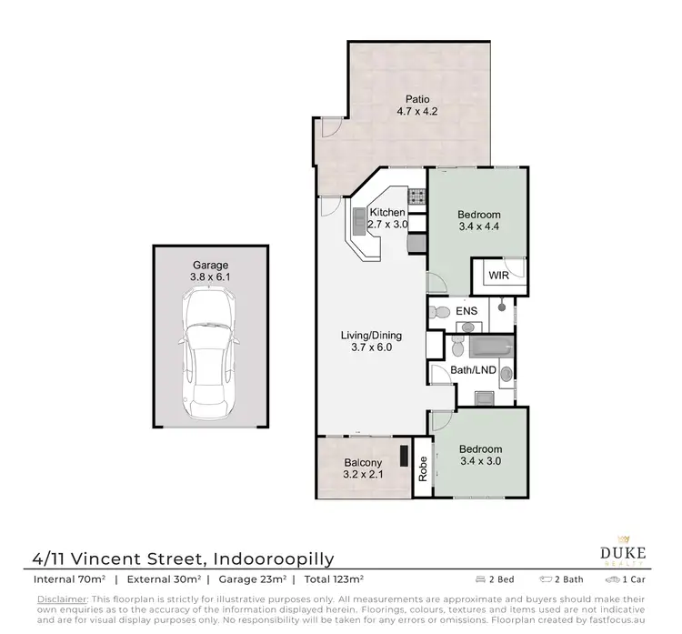 Floorplan of Homely apartment listing, 4/11 Vincent Street, Indooroopilly QLD 4068