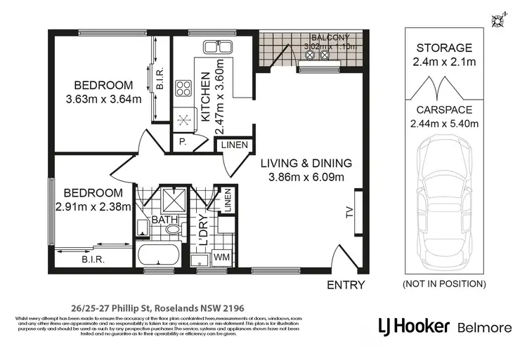 Floorplan of Homely apartment listing, 26/25-27 Phillip Street, Roselands NSW 2196