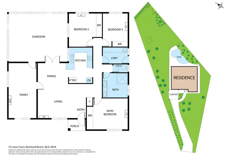 Floorplan of Homely house listing, 15 Lotus Court, Bushland Beach QLD 4818