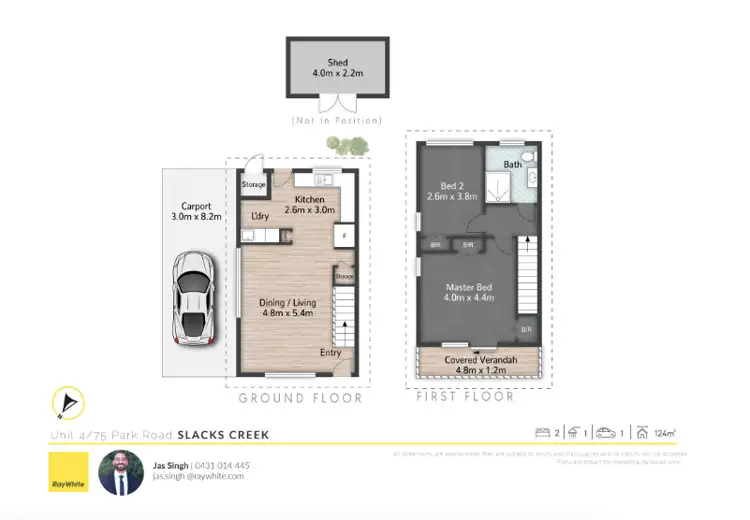 Floorplan of Homely townhouse listing, 4/75 Park Road, Slacks Creek QLD 4127