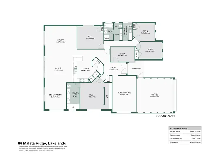 Floorplan of Homely house listing, 86 Malata Ridge, Lakelands WA 6180