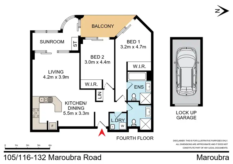 Floorplan of Homely unit listing, 105/116-132 Maroubra Road, Maroubra NSW 2035