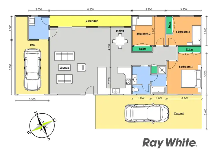 Floorplan of Homely semi-detached listing, 2/54 Kurrajong Crescent, Taree NSW 2430