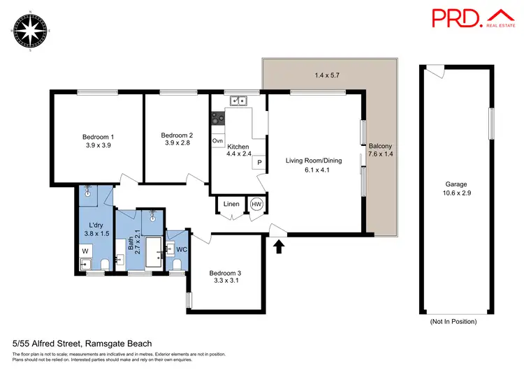 Floorplan of Homely apartment listing, 5/55-57 Alfred Street, Ramsgate Beach NSW 2217