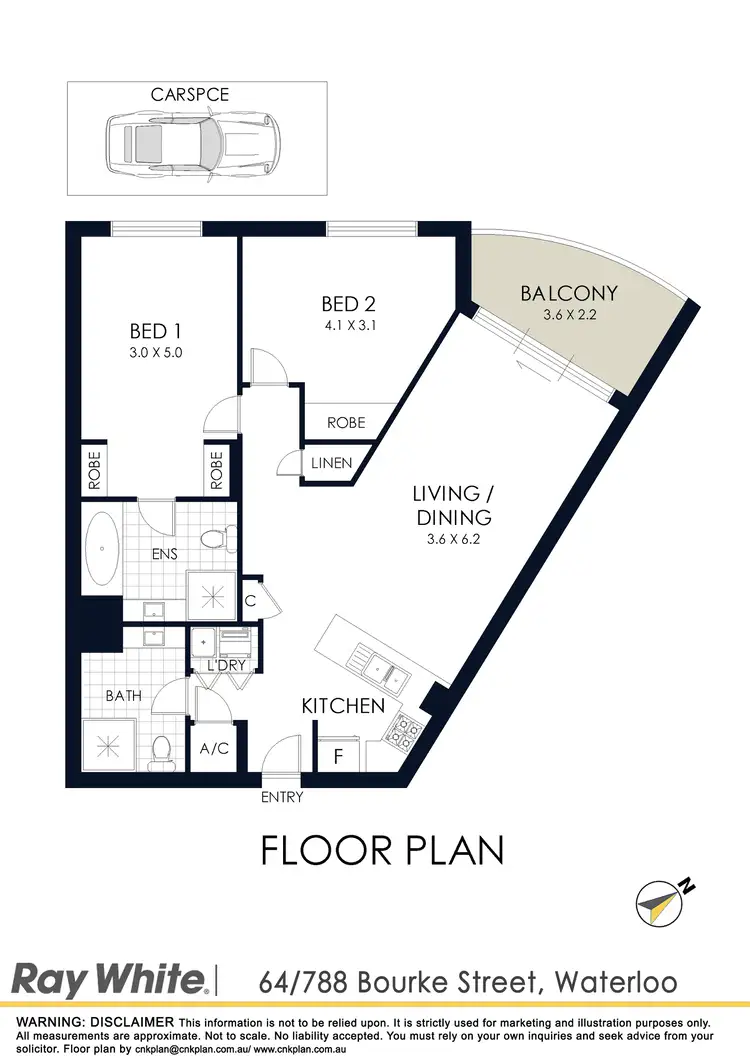 Floorplan of Homely apartment listing, 64/788 Bourke Street, Waterloo NSW 2017
