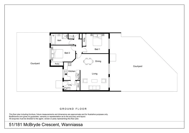 Floorplan of Homely apartment listing, 51/181 McBryde Crescent, Wanniassa ACT 2903