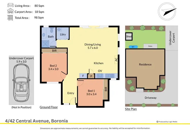Floorplan of Homely unit listing, 4/42 Central Avenue, Boronia VIC 3155
