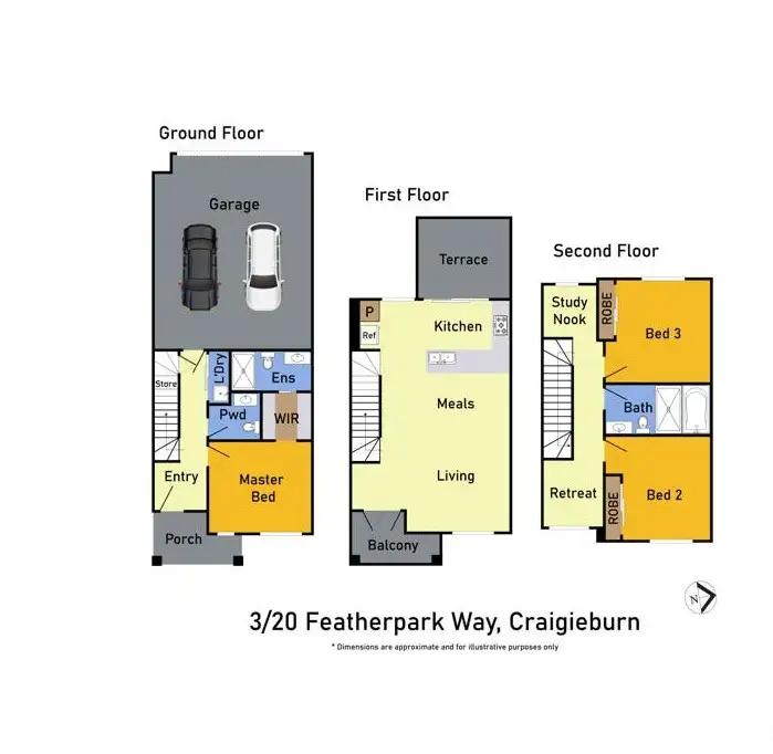 Floorplan of Homely house listing, 3/20 Featherpark Way, Craigieburn VIC 3064