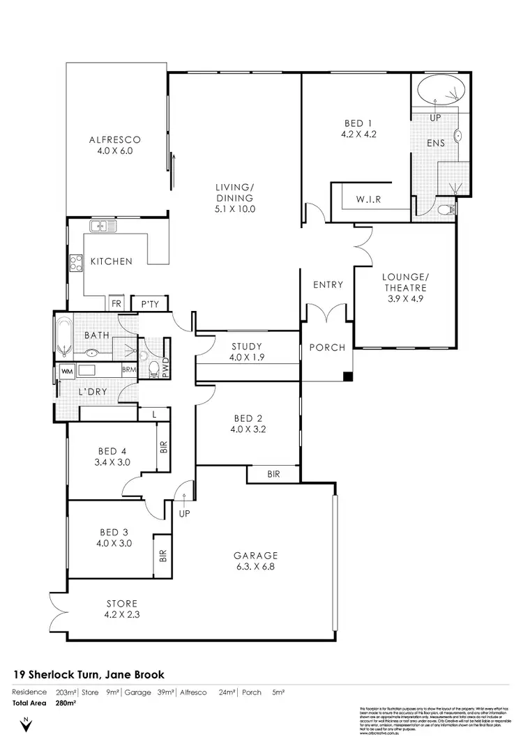 Floorplan of Homely house listing, 19 Sherlock Turn, Jane Brook WA 6056