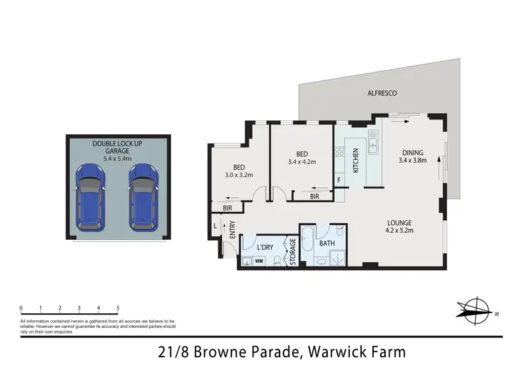 Floorplan of Homely apartment listing, 21/8-10 Browne Parade, Warwick Farm NSW 2170