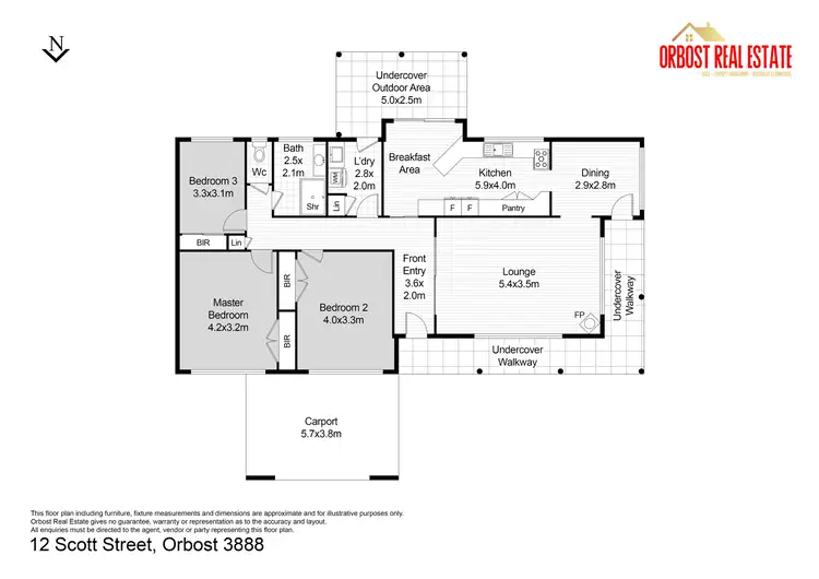Floorplan of Homely house listing, 12 Scott Street, Orbost VIC 3888
