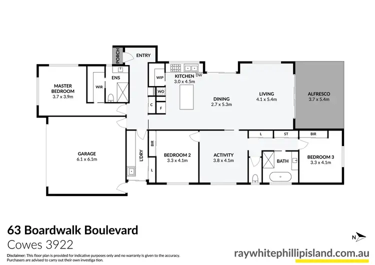Floorplan of Homely house listing, 63 Boardwalk Boulevard, Cowes VIC 3922