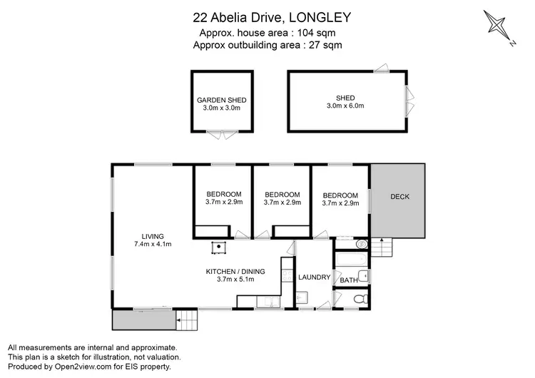 Floorplan of Homely house listing, 22 Abelia Drive, Longley TAS 7150