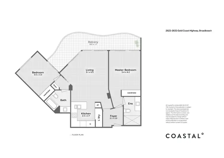 Floorplan of Homely apartment listing, 2022/2623-2633 Gold Coast Highway, Broadbeach QLD 4218