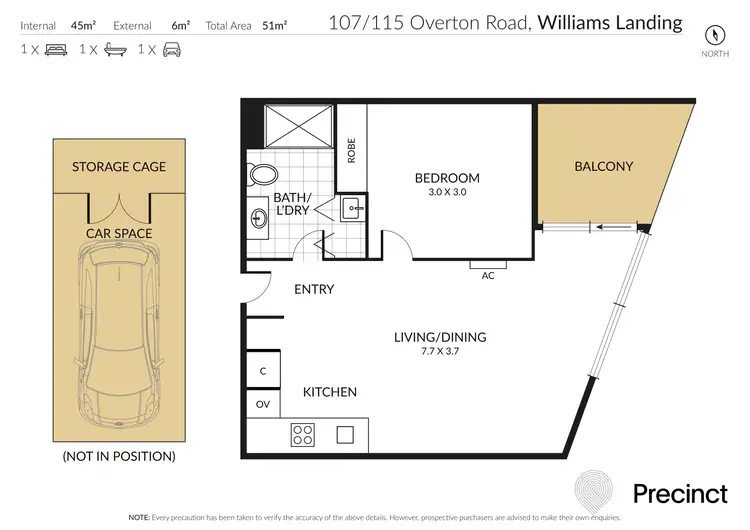 Floorplan of Homely apartment listing, 107/115 Overton Road, Williams Landing VIC 3027