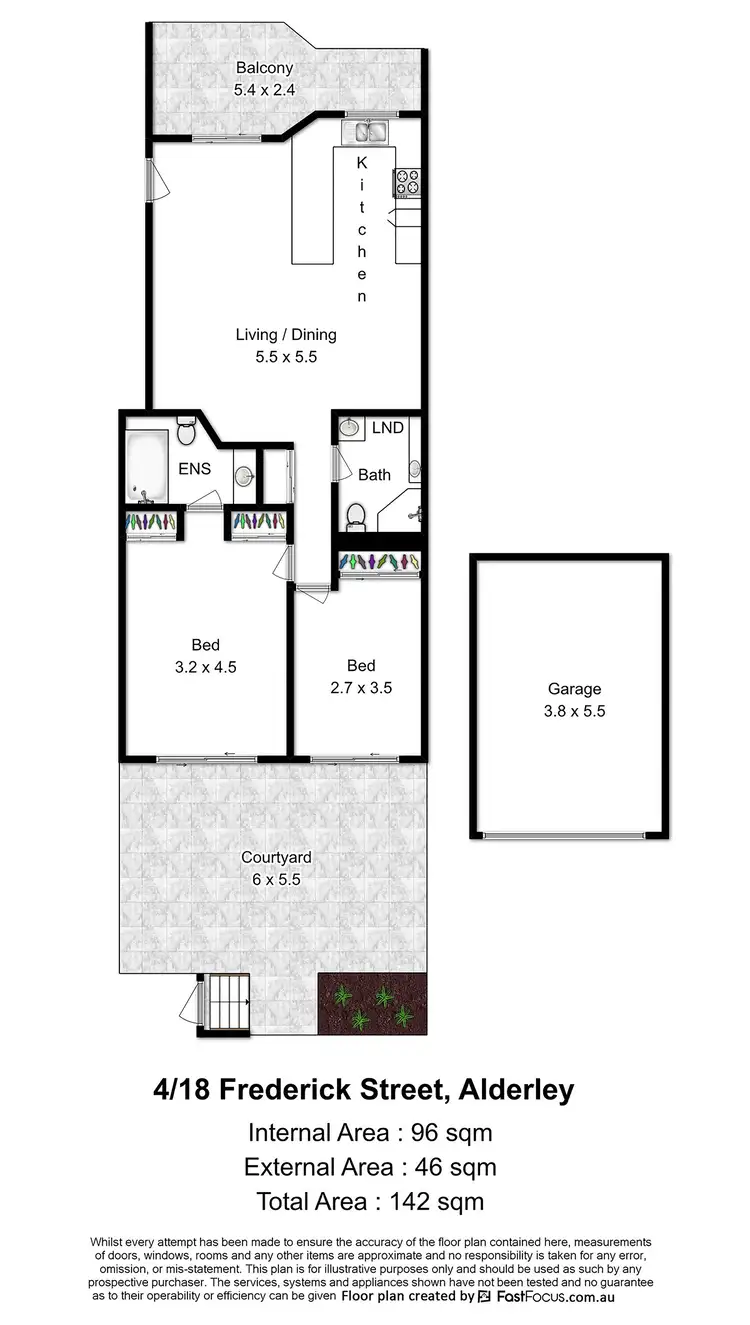 Floorplan of Homely unit listing, 4/18 Frederick Street, Alderley QLD 4051