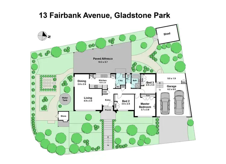 Floorplan of Homely house listing, 13 Fairbank Avenue, Gladstone Park VIC 3043