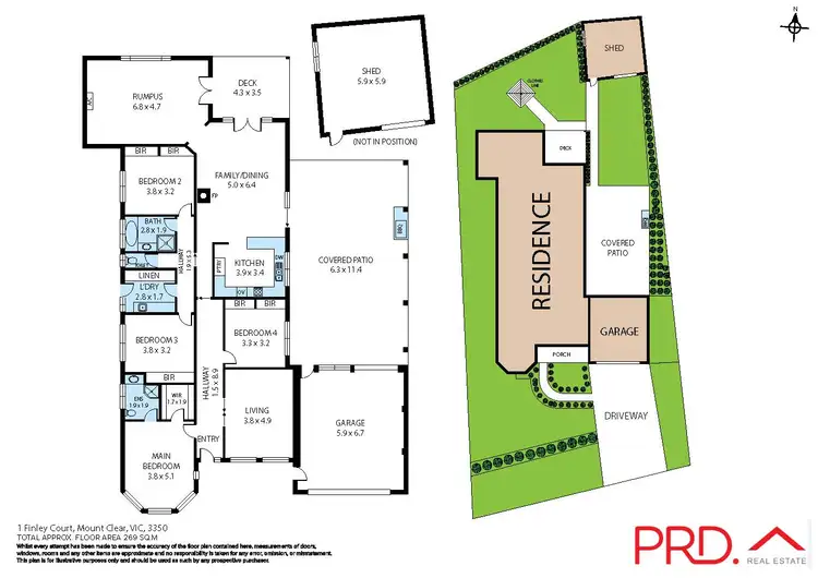 Floorplan of Homely house listing, 1 Finley Court, Mount Clear VIC 3350