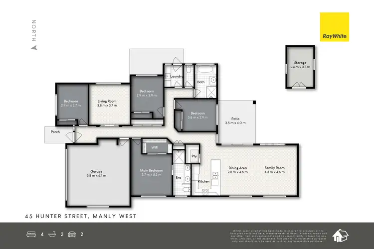Floorplan of Homely house listing, 45 Hunter Street, Manly West QLD 4179