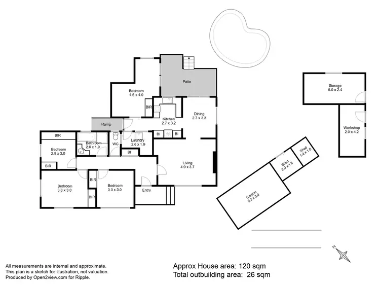 Floorplan of Homely house listing, 125 Risdon Road, Lutana TAS 7009