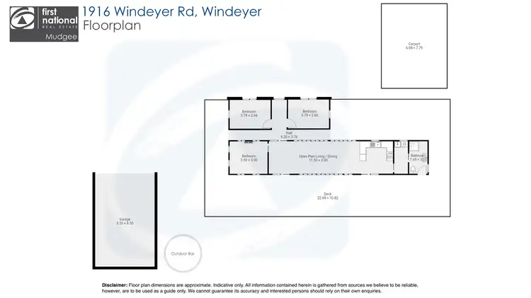 Floorplan of Homely rural property listing, 1916 Windeyer Road, Mudgee NSW 2850