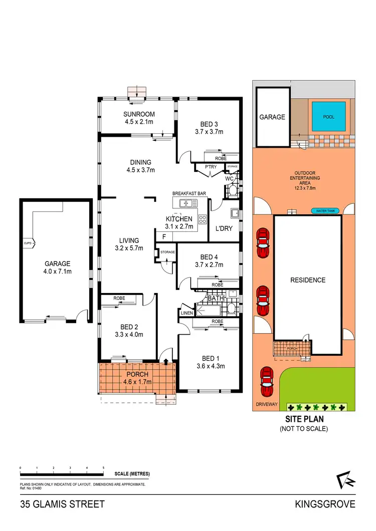 Floorplan of Homely house listing, 35 Glamis Street, Kingsgrove NSW 2208