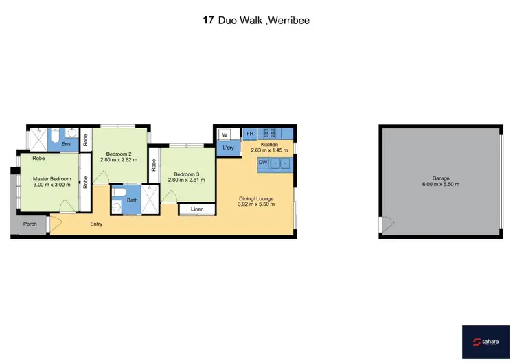 Floorplan of Homely house listing, 15 Duo Walk, Werribee VIC 3030