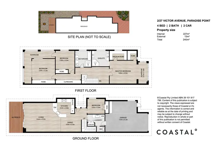Floorplan of Homely semi-detached listing, 2/27 Victor Avenue, Paradise Point QLD 4216