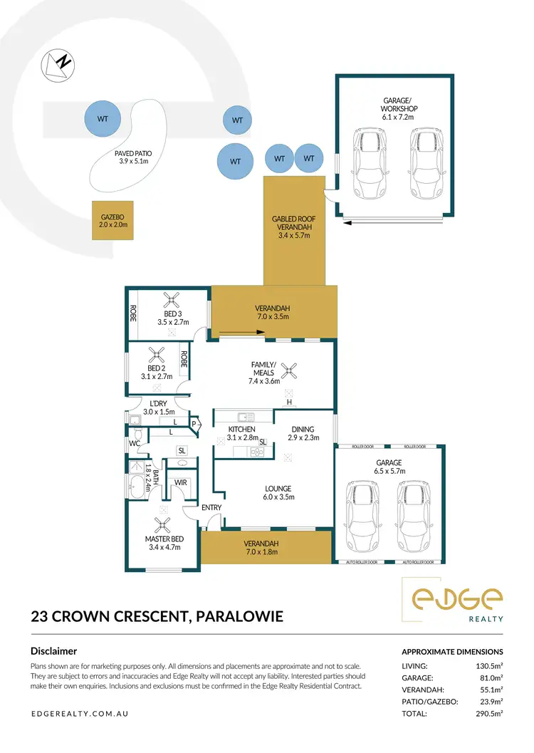 Floorplan of Homely house listing, 23 Crown Crescent, Paralowie SA 5108