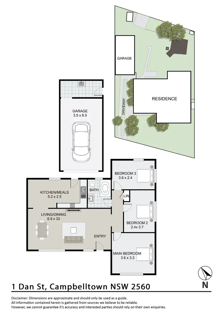 Floorplan of Homely house listing, 1 Dan Street, Campbelltown NSW 2560