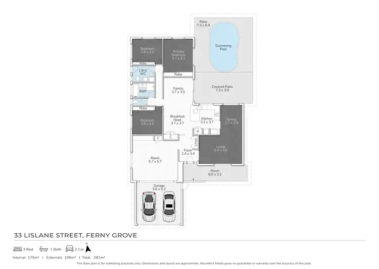 Floorplan of Homely house listing, 33 Lislane Street, Ferny Grove QLD 4055