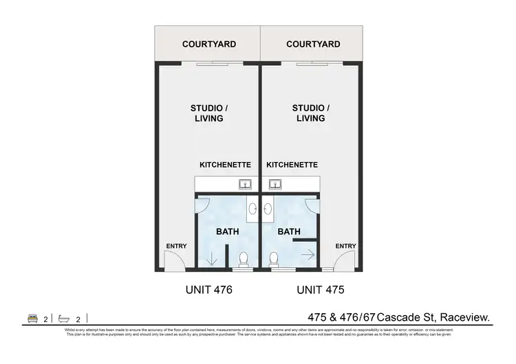 Floorplan of Homely unit listing, Units 475 & 476 / 67 Cascade Street, Raceview QLD 4305