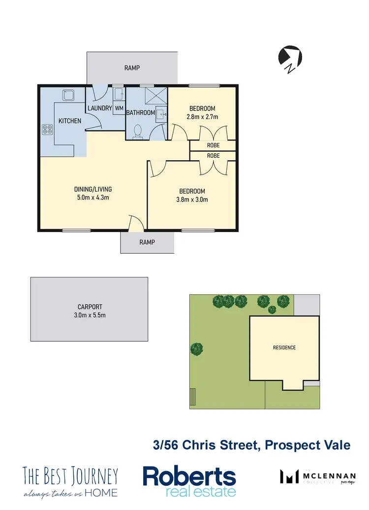 Floorplan of Homely unit listing, 3/56 Chris Street, Prospect Vale TAS 7250