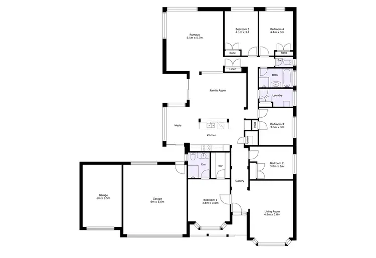 Floorplan of Homely house listing, 55 Tusmore Rise, Craigieburn VIC 3064