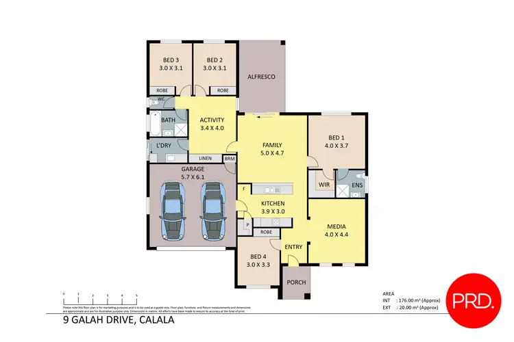 Floorplan of Homely house listing, 9 Galah Drive, Tamworth NSW 2340