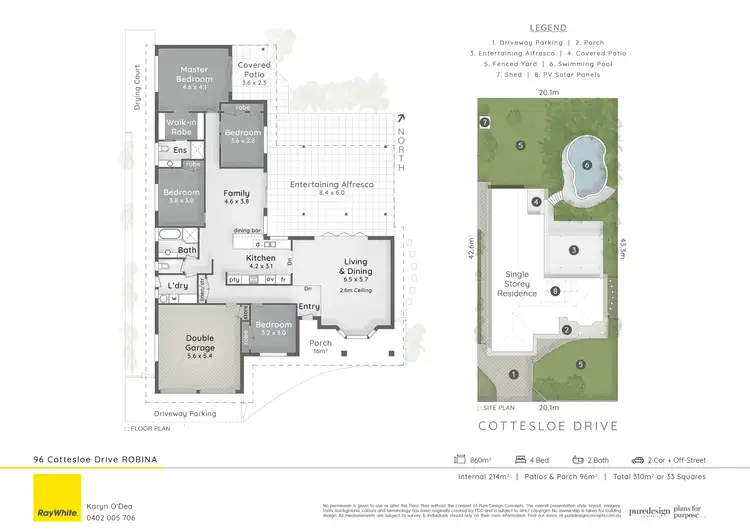 Floorplan of Homely house listing, 96 Cottesloe Drive, Robina QLD 4226