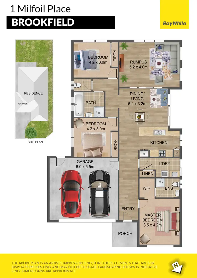 Floorplan of Homely house listing, 1 Milfoil Place, Brookfield VIC 3338