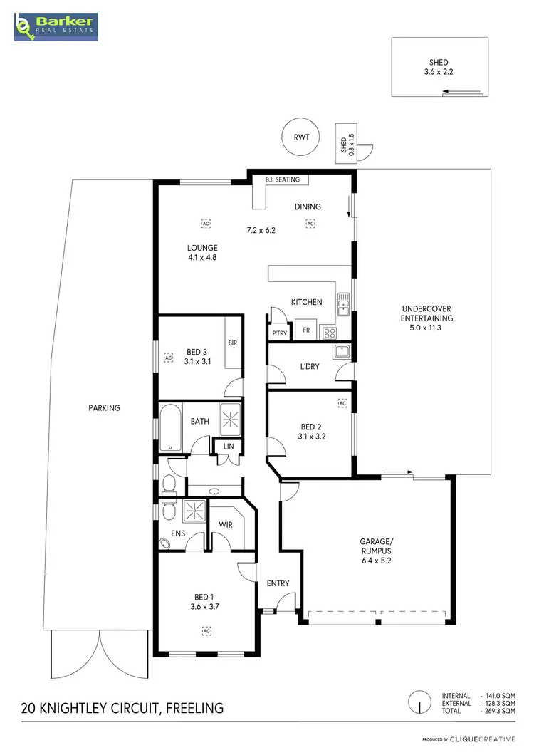 Floorplan of Homely house listing, 20 Knightley Circuit, Freeling SA 5372