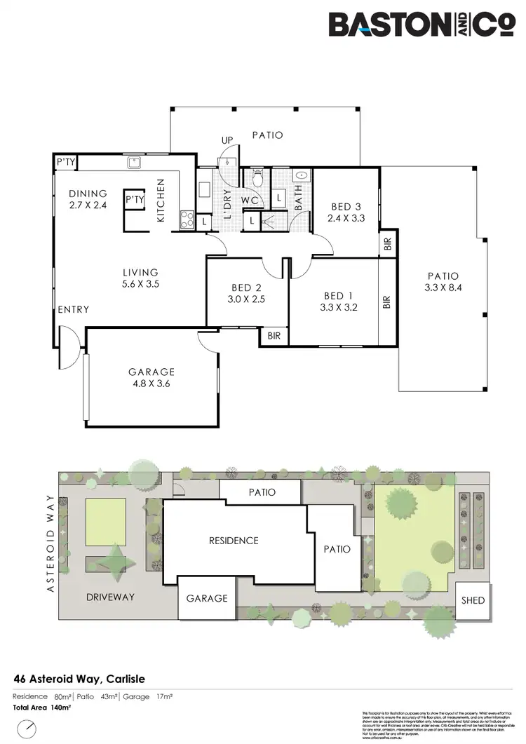 Floorplan of Homely semi-detached listing, 46 Asteroid Way, Carlisle WA 6101