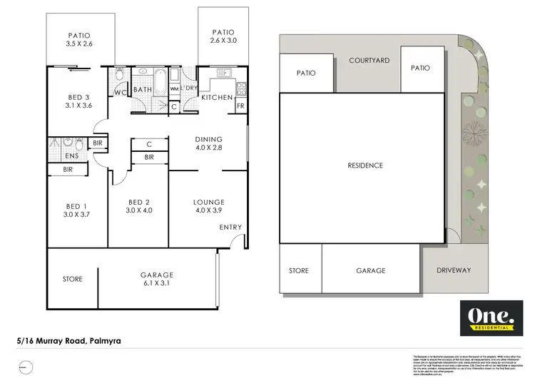 Floorplan of Homely villa listing, 5/16 Murray Road, Palmyra WA 6157