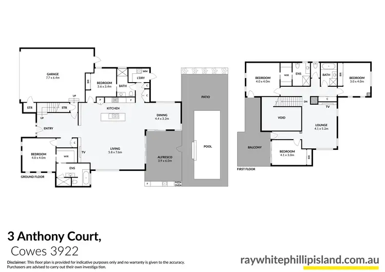 Floorplan of Homely house listing, 3 Anthony Court, Cowes VIC 3922