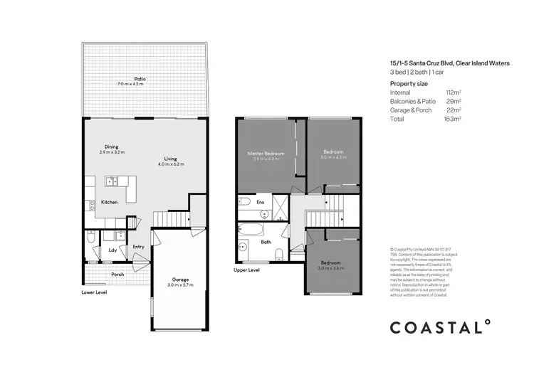 Floorplan of Homely townhouse listing, 15/1-5 Santa Cruz Boulevard, Clear Island Waters QLD 4226