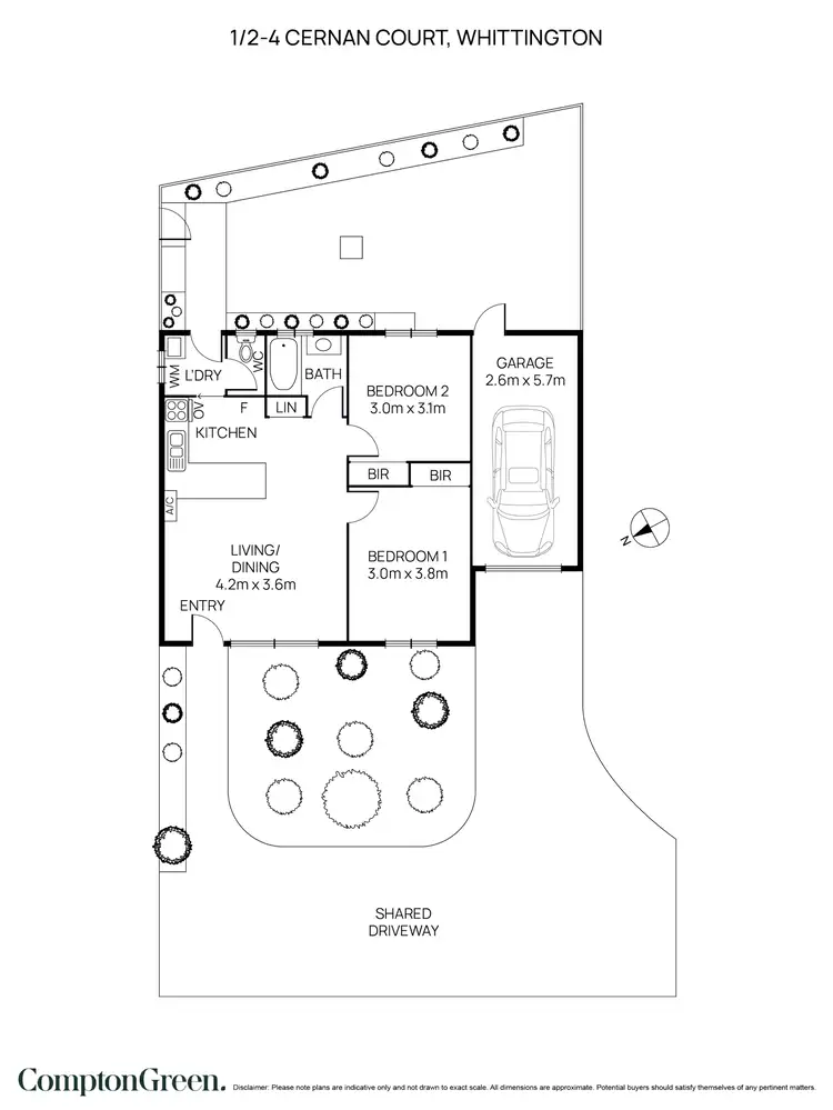 Floorplan of Homely house listing, 1/2-4 Cernan Court, Whittington VIC 3219